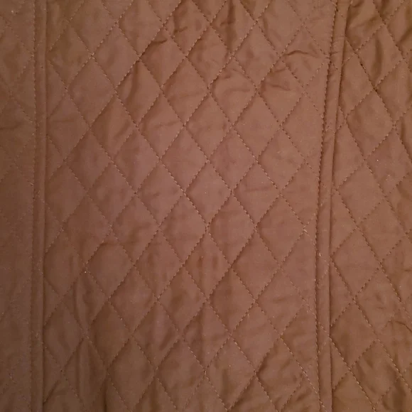 TALBOTS WOMAN brown quilted vest corduroy zipper pockets 1X